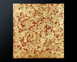 GLMB-608-19 Gold leaf finish Go Board "煌 KIRAMEKI" / Vermilion red base color 9x9-ro table Go board 1.5-Sun No.77045