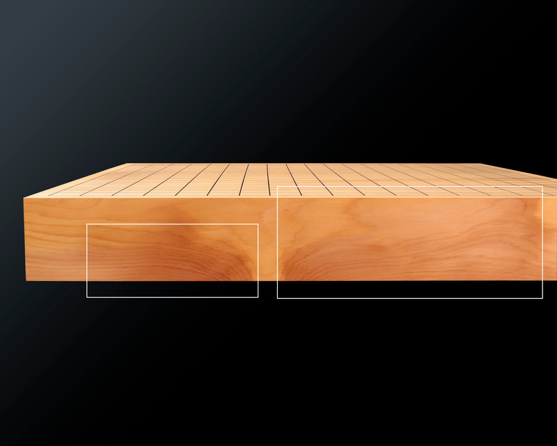 Go board craftsman Mr. Keiji MIWA made Japan grown Hon kaya 2.0-Sun (62mm thick) Kiura 1-piece Table Go Board No.78041