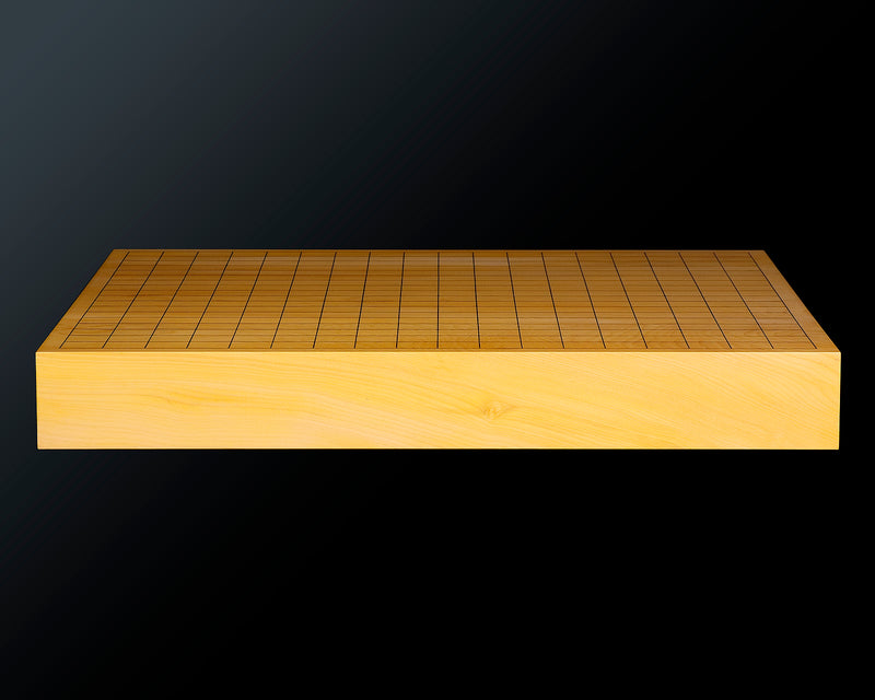 Board craftsman Mr.Torayoshi Yoshida made Hyuga Kaya 1.8-Sun(57 mm thick) one-piece table Go board No.79071F