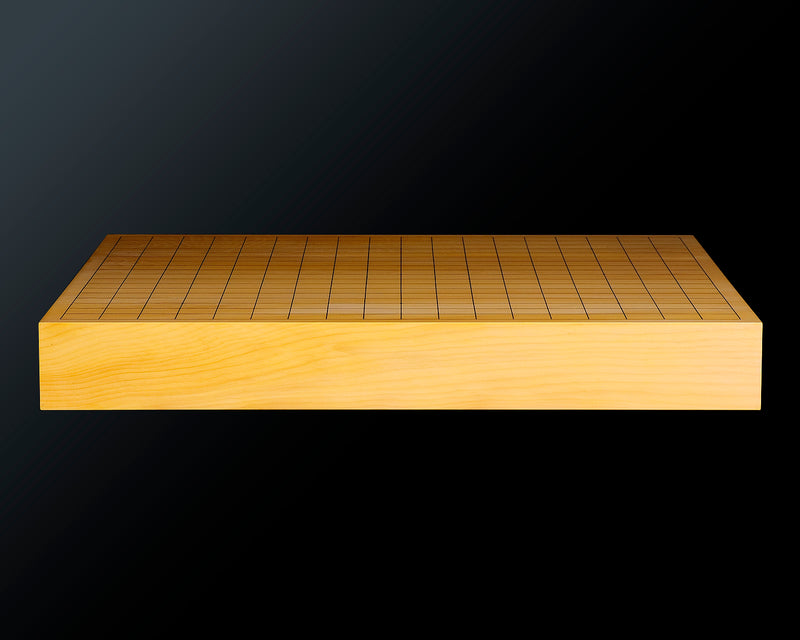 Board craftsman Mr.Torayoshi Yoshida made Hyuga Kaya 1.8-Sun(57 mm thick) one-piece table Go board No.79071F