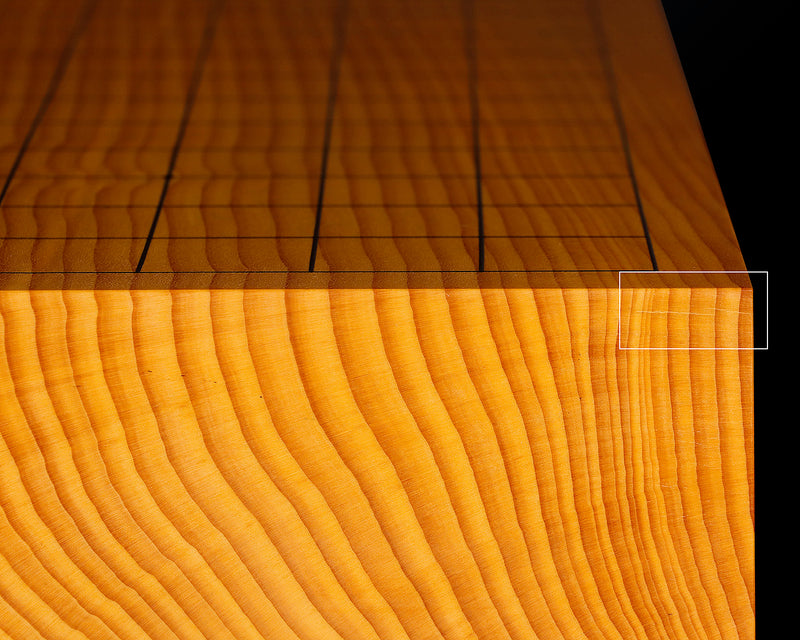 Board craftsman Mr. YOSHIDA made Chinese Kaya Table Go board "Tenchi-masa" 2.2-Sun (thick about 67 mm) No.79081F *Off-spec