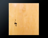 YDB-610-02 盤師 吉田寅義製作 日向榧卓上碁盤 木裏 2.1寸 1枚盤 No.79113F