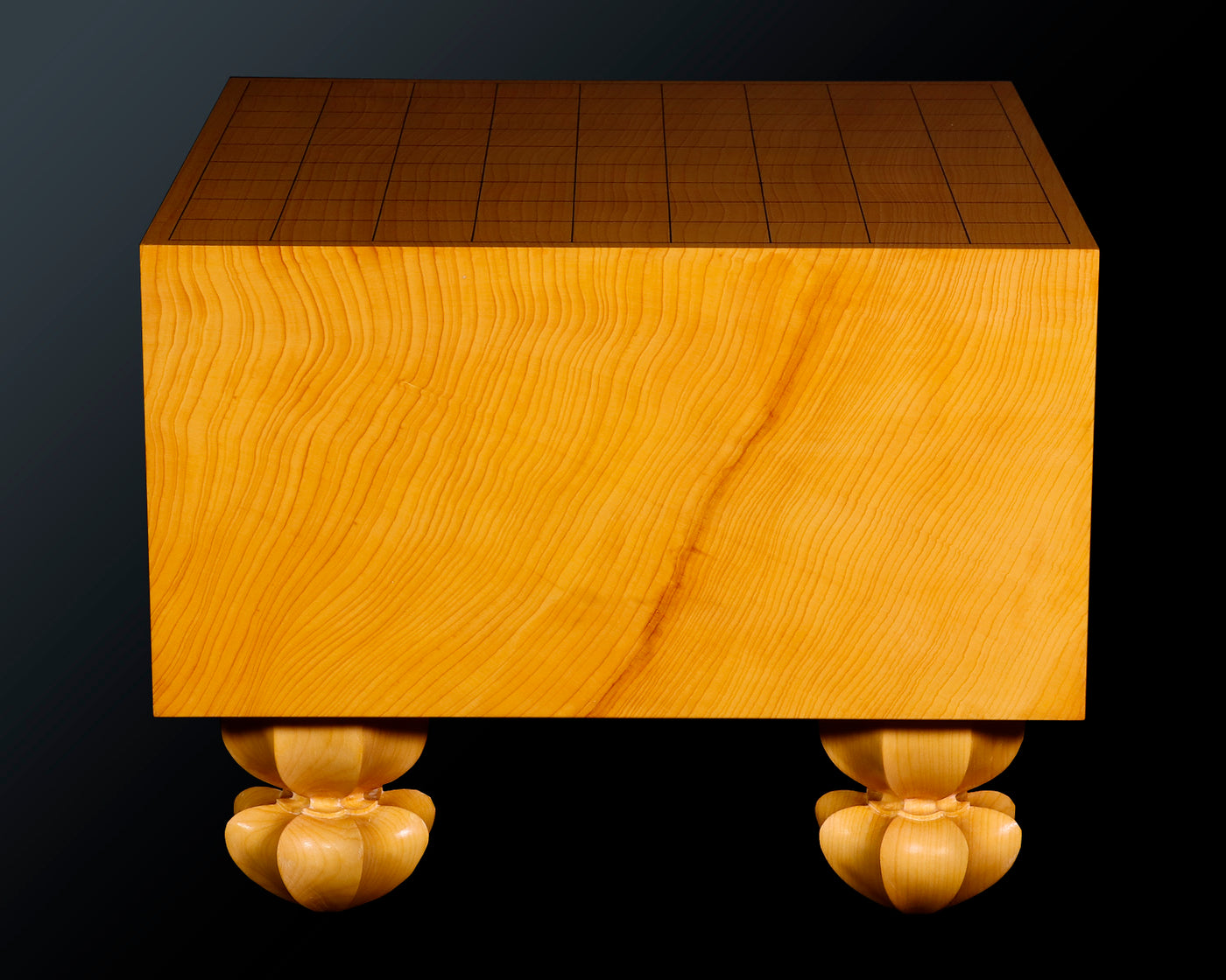 盤師 吉田寅義製作 日本産本榧 脚付将棋盤 四方柾5.6寸 No.84007F