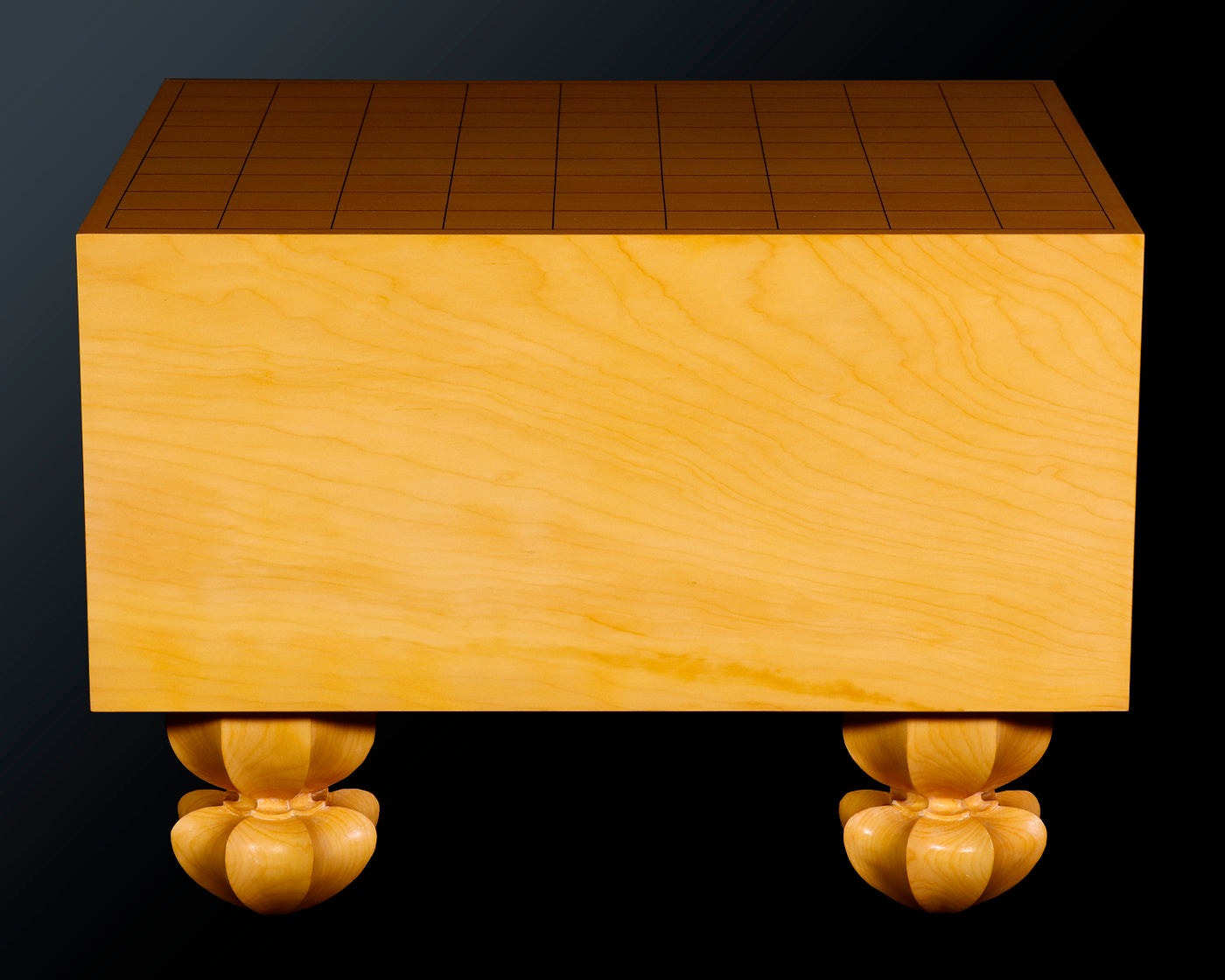 盤師 吉田寅義製作 日本産本榧 脚付将棋盤 四方柾5.6寸 No.84007F