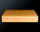 601-YCB-02 Board craftsman Mr.Miura of Yachimata Gobanten made Japan grown Hon-Kaya Table Shogi board Ten-masa (Masame) 2.0-Sun / 62 mm thick 3-piece composition board Haguruma-mori finish lines No.85002