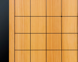 601-YCB-02 Board craftsman Mr.Miura of Yachimata Gobanten made Japan grown Hon-Kaya Table Shogi board Ten-masa (Masame) 2.0-Sun / 62 mm thick 3-piece composition board Haguruma-mori finish lines No.85002