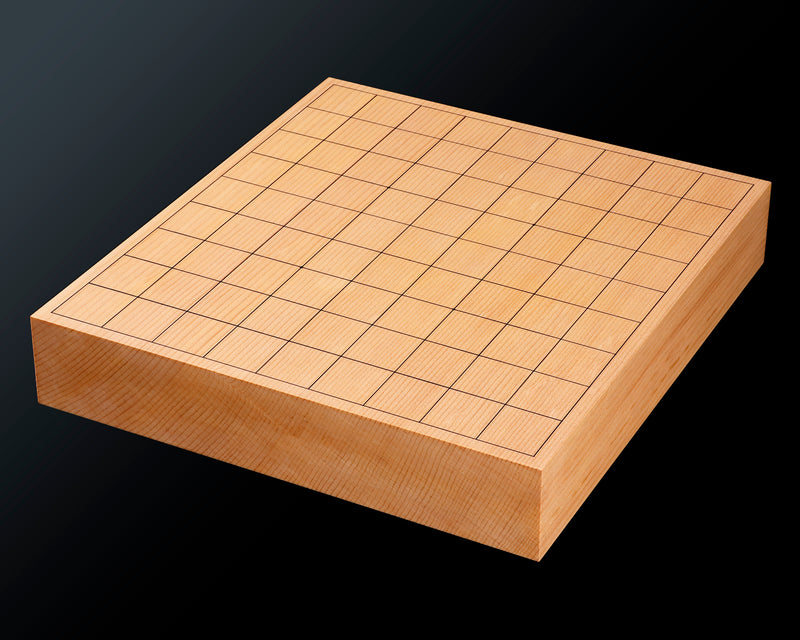 Board craftsman Mr. Torayoshi YOSHIDA made Shin kaya [Spruce wood] Shihou-masa 2.0-Sun (about 62 mm thick) Table Shogi Board No.89030