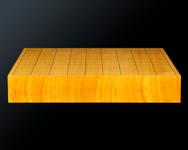 Board craftsman Mr. Torayoshi YOSHIDA made China grown Kaya Tenchi-masa 1.8-Sun (about 55 mm thick) Table Shogi Board No.89033F