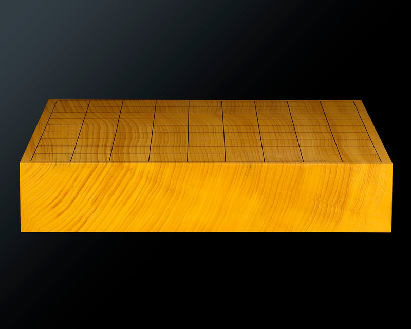 Board craftsman Mr. Torayoshi YOSHIDA made Japan grown Kaya Tenchi-masa 2.1-Sun (about 64 mm thick) Table Shogi Board No.89037F