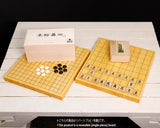『2025 Christmas SALE Part2』512-CSGS-03 Reversible 15*15-ro Go & Shogi Board, Go stones and Shogi pieces set B