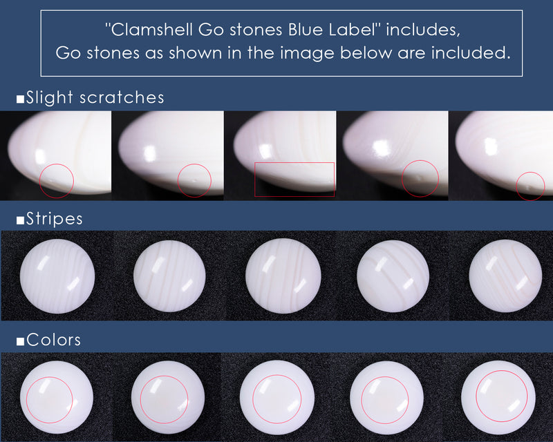 Replenishment Go stone 10 pieces / Clamshell White Go Stones BLUE Label