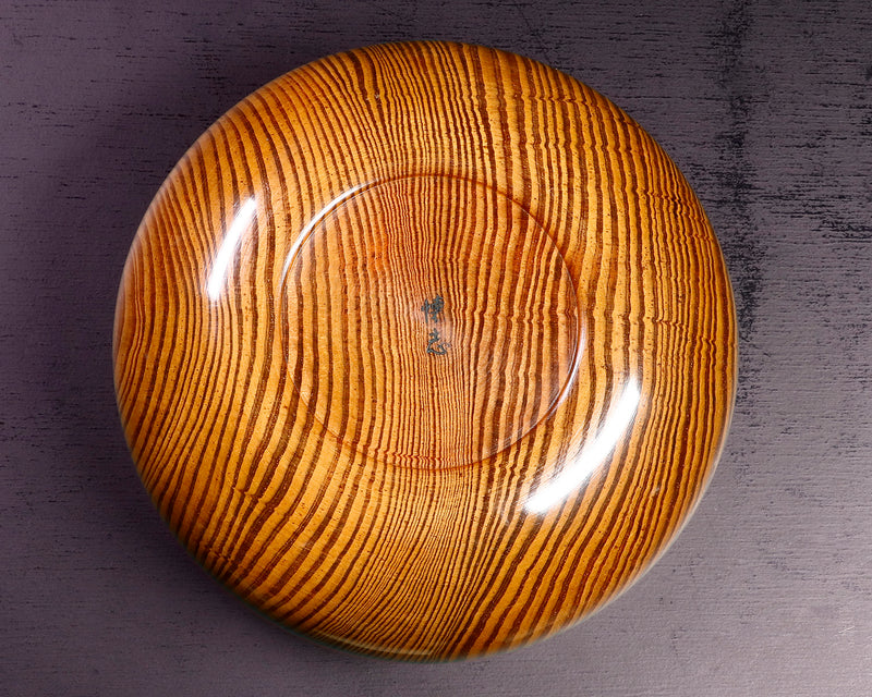 510-SGK-17 Wood craftsman "懐志 / Kai-shi" made Koematsu 【Resin-rich Pine】 Go bowls for size 36 - 43 Go stones, GK-KEM43-SB501