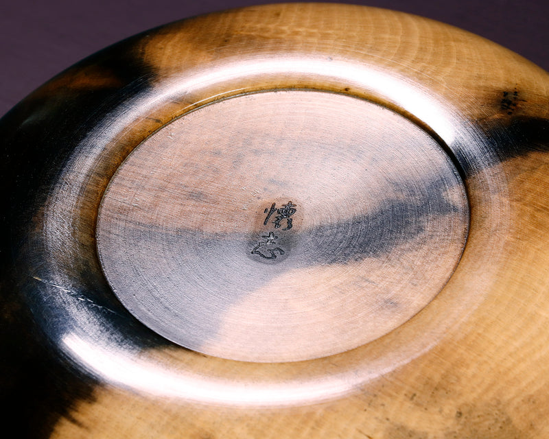 Wood craftsman "懐志 / Kai-shi" made Kurokaki [black persimmon] Go Bowls for size 30 - 36 Go stones, GK-KRG36-SB412 *Off-spec