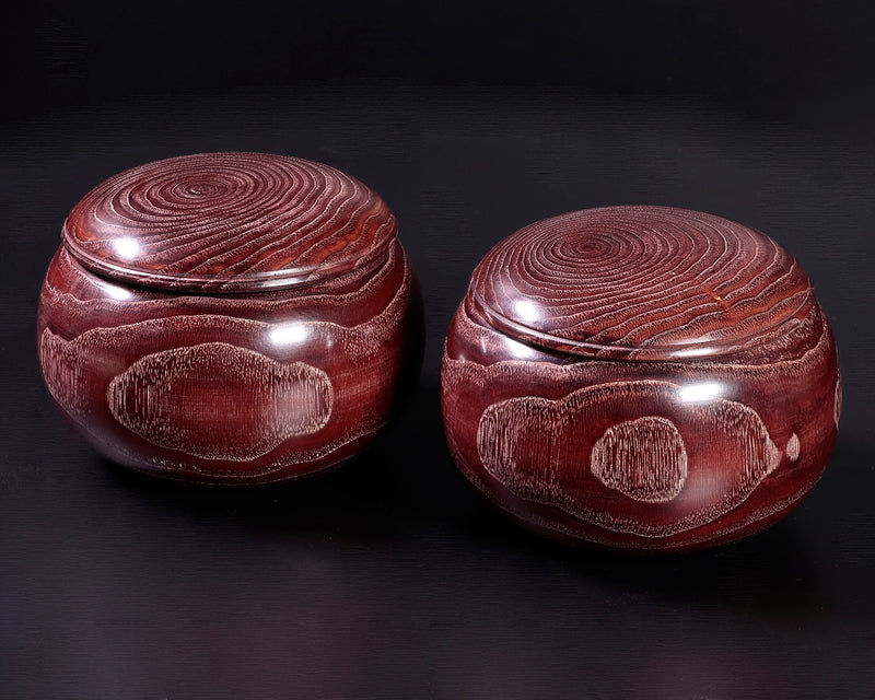 Kuri [chestnut] Go Bowls For 30 - 35 size Go stones  GK-KRI-MR102-35-02 *Off-spec