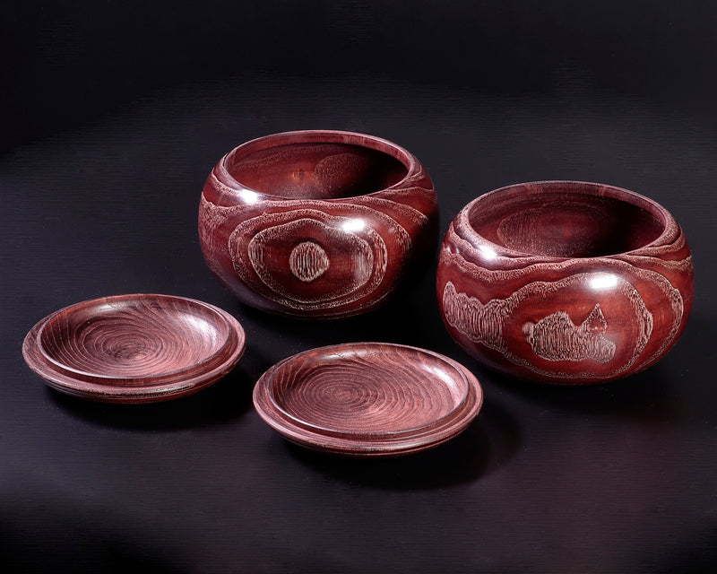 Kuri [chestnut] Go Bowls For 22 - 30 size Go stones  GK-KRI-MR308-30-01 *Off-spec