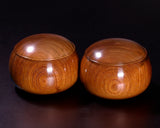 510-SGK-01 Wood craftsman "懐志 / Kai-shi" made Karin [Chinese quince] Go Bowls for size 30 - 33 Go stones GK-KRN33-SB501