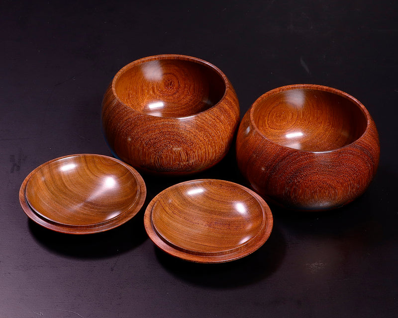 510-SGK-01 Wood craftsman "懐志 / Kai-shi" made Karin [Chinese quince] Go Bowls for size 30 - 33 Go stones GK-KRN33-SB501