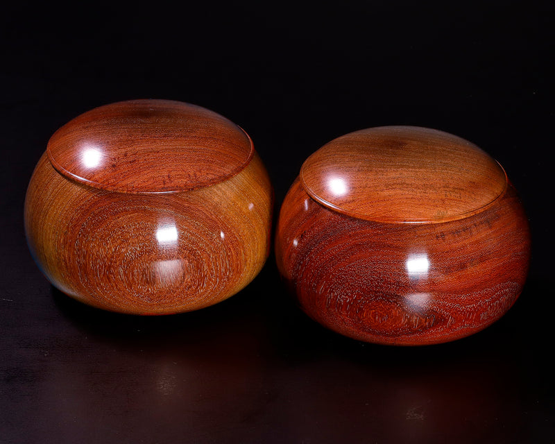 510-SGK-02 Wood craftsman "懐志 / Kai-shi" made Karin [Chinese quince] Go Bowls for size 32 - 38 Go stones GK-KRN38-SB501