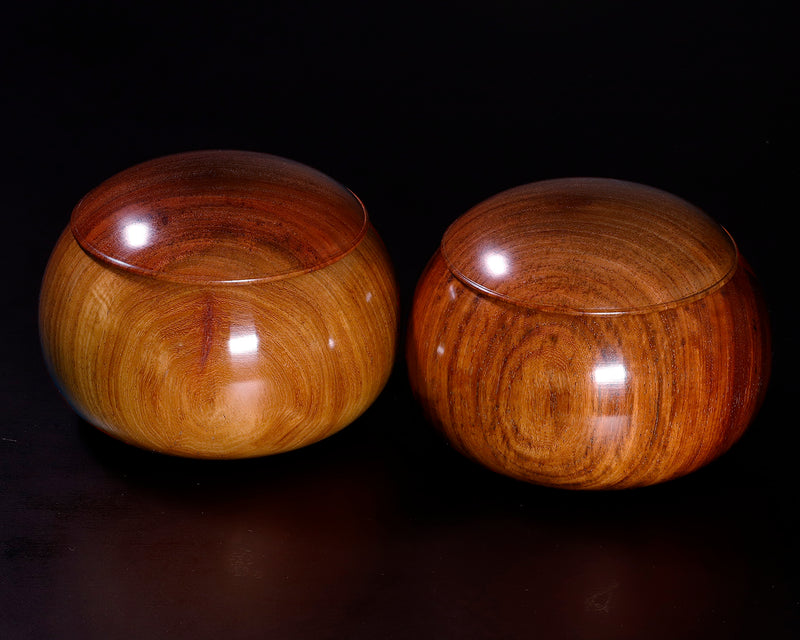 510-SGK-02 Wood craftsman "懐志 / Kai-shi" made Karin [Chinese quince] Go Bowls for size 32 - 38 Go stones GK-KRN38-SB501
