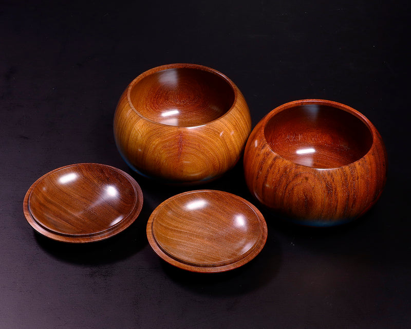 510-SGK-02 Wood craftsman "懐志 / Kai-shi" made Karin [Chinese quince] Go Bowls for size 32 - 38 Go stones GK-KRN38-SB501