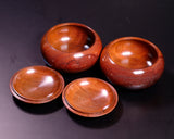 510-SGK-03 Wood craftsman "懐志 / Kai-shi" made Karin [Chinese quince] Go Bowls Low and Wide shape for size 32 - 38 Go stones GK-KRN38H-SB501