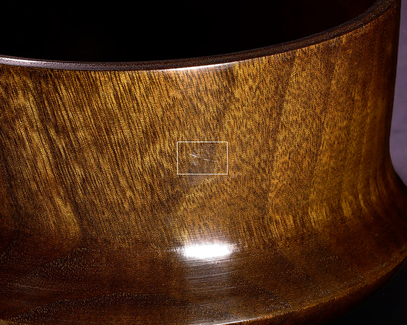 510-SGK-08 Wood craftsman "懐志 / Kai-shi" made Kusu 【Camphorwood】Go bowls for size 30 - 36 Go stones, "Hon-in-bo gata" Shape GK-KS36HB-SB501