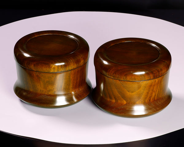 木工挽物職人 懐志製作 「楠（くす）」碁笥 本因坊型 超特大 ~43号碁石用 GK-KS43HB-SB501