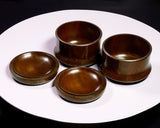 木工挽物職人 懐志製作 「楠（くす）」碁笥 本因坊型 超特大 ~43号碁石用 GK-KS43HB-SB501