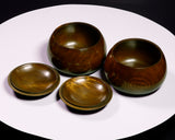 木工挽物職人 懐志製作 「楠（くす）」碁笥 超々特大 ~48号碁石用 杢入り GK-KS48TM-SB501