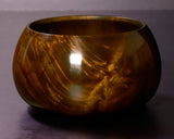 木工挽物職人 懐志製作 「楠（くす）」碁笥 特大 ~36号碁石用 杢入り GK-KS36TM-SB501