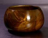 木工挽物職人 懐志製作 「楠（くす）」碁笥 特大 ~36号碁石用 杢入り GK-KS36TM-SB501