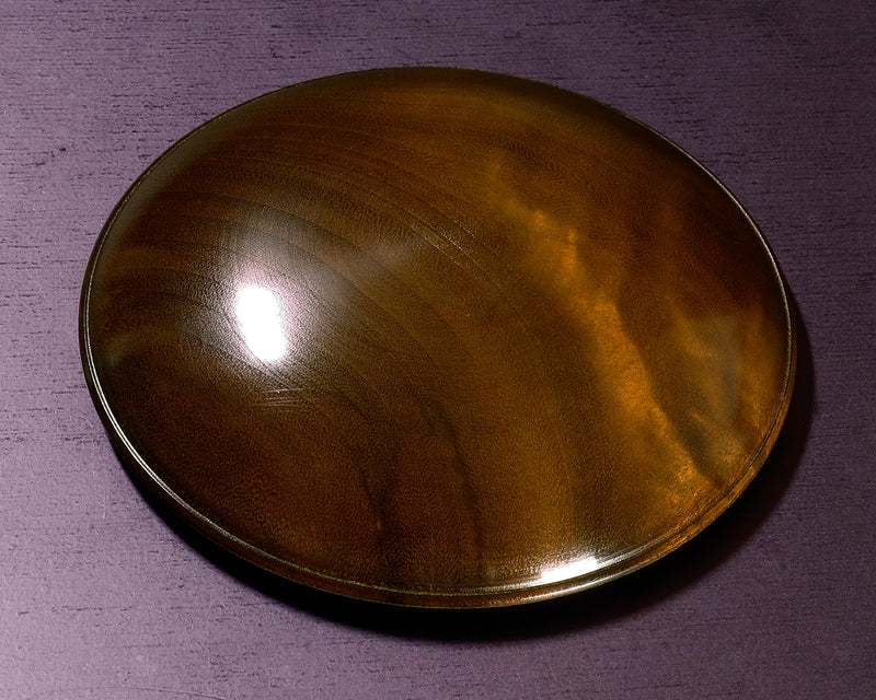 木工挽物職人 懐志製作 「楠（くす）」碁笥 特大 ~36号碁石用 杢入り GK-KS36TM-SB501