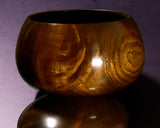 木工挽物職人 懐志製作 「楠（くす）」碁笥 特大 ~36号碁石用 杢入り GK-KS36TM-SB501