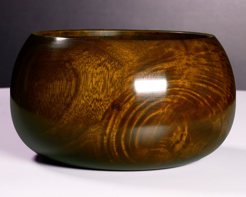 510-SGK-12 Wood craftsman "懐志 / Kai-shi" made Kusu 【Camphorwood】Figured Go bowls for size 43 - 50 Go stones, GK-KS50TM-SB501