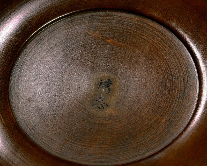 510-SGK-12 Wood craftsman "懐志 / Kai-shi" made Kusu 【Camphorwood】Figured Go bowls for size 43 - 50 Go stones, GK-KS50TM-SB501