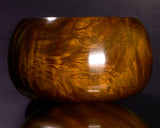 510-SGK-12 Wood craftsman "懐志 / Kai-shi" made Kusu 【Camphorwood】Figured Go bowls for size 43 - 50 Go stones, GK-KS50TM-SB501