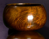 510-SGK-12 Wood craftsman "懐志 / Kai-shi" made Kusu 【Camphorwood】Figured Go bowls for size 43 - 50 Go stones, GK-KS50TM-SB501