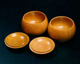 510-SGK-06 Wood craftsman "懐志 / Kai-shi" made "Keyaki / Zelkova" Go bowls for size 28 - 33 Go stones, GK-KYK33-SB501