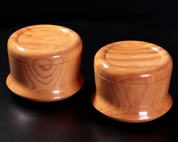 Wood craftsman "Kai-shi (懐志)" made "Keyaki / Zelkova" Go bowls, "Hon-in-bo gata" Shape