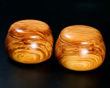 Wood craftsman Mr. Kawashita made Pine wood Go Bowls for ~36 Go stones GK-MTS-BK508-GK36-01 *Off-spec