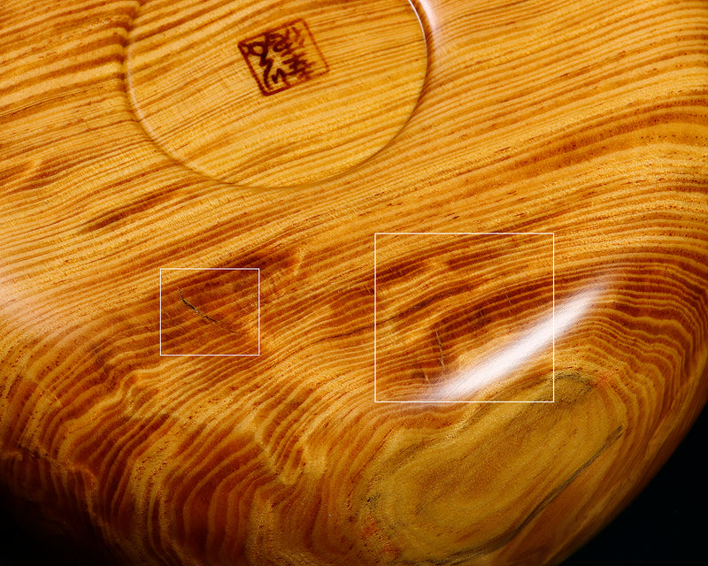Wood craftsman Mr. Kawashita made Pine wood Go Bowls for ~36 Go stones GK-MTS-BK508-GK36-01 *Off-spec