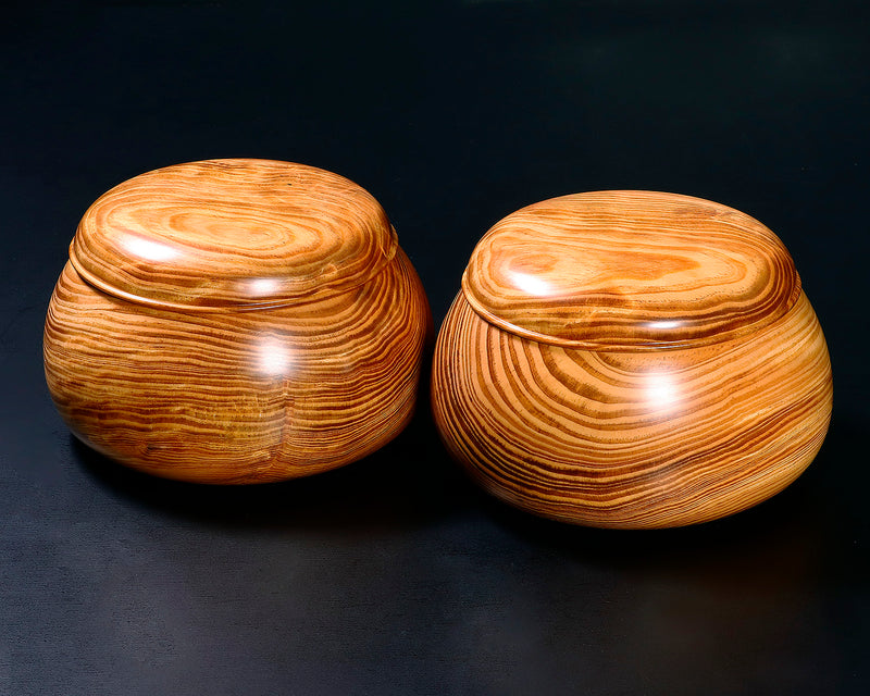 木工工芸家 川下幸徳氏製作 松材碁笥 超特大 ~42号碁石用 GK-MTS-BK508-GK42-01 ＊訳有品