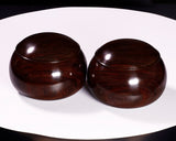 510-SGK-05 Wood craftsman "懐志 / Kai-shi" made Shitan【Rosewood】 Go bowls for size 36 - 43 Go stones, GK-STN43-SB412