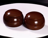 510-SGK-13 Wood craftsman "懐志 / Kai-shi" made Tagayasan 【Ironwood】 Go bowls for size 30 - 36 Go stones, GK-TGS36-SB412