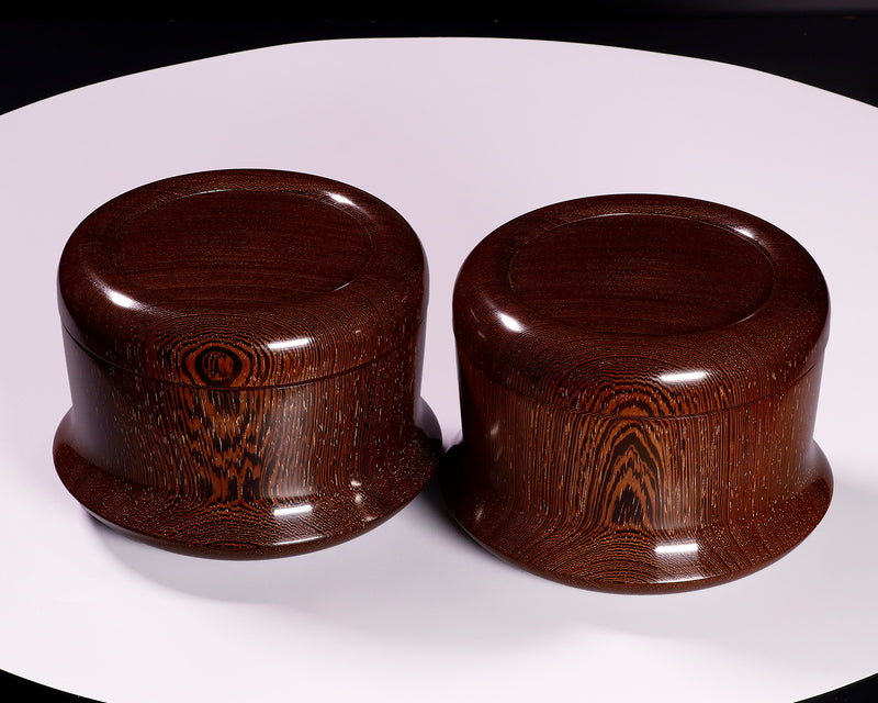 510-SGK-15 Wood craftsman "懐志 / Kai-shi" made Tagayasan 【Ironwood】 Go bowls for size 34 - 40 Go stones, "Hon-in-bo gata" Shape GK-TGS40HB-SB412
