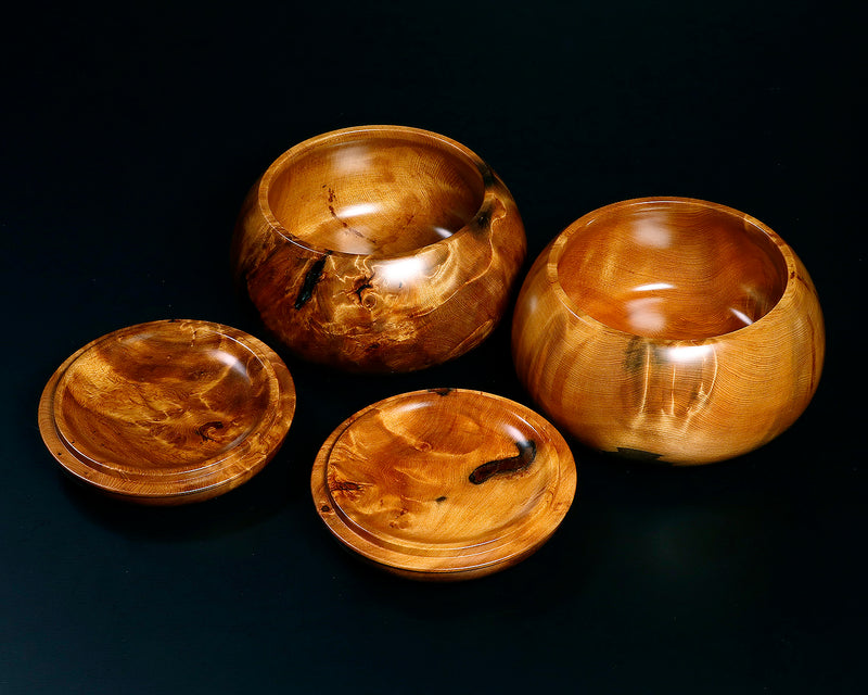 Wood craftsman Mr.Kawashita made Yakusugi Go Bowls Premium Burl Grain Super Extra Large size GK-YKS-BK507-GK42-01 *Off-spec
