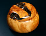 Wood craftsman Mr.Kawashita made Yakusugi Go Bowls Premium Burl Grain Super Extra Large size GK-YKS-BK507-GK42-01 *Off-spec