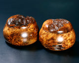 Wood craftsman Mr. Kawashita made Yakusugi Go Bowls Premium Burl Grain Super Extra Large size GK-YKS-BK510-GK42-01