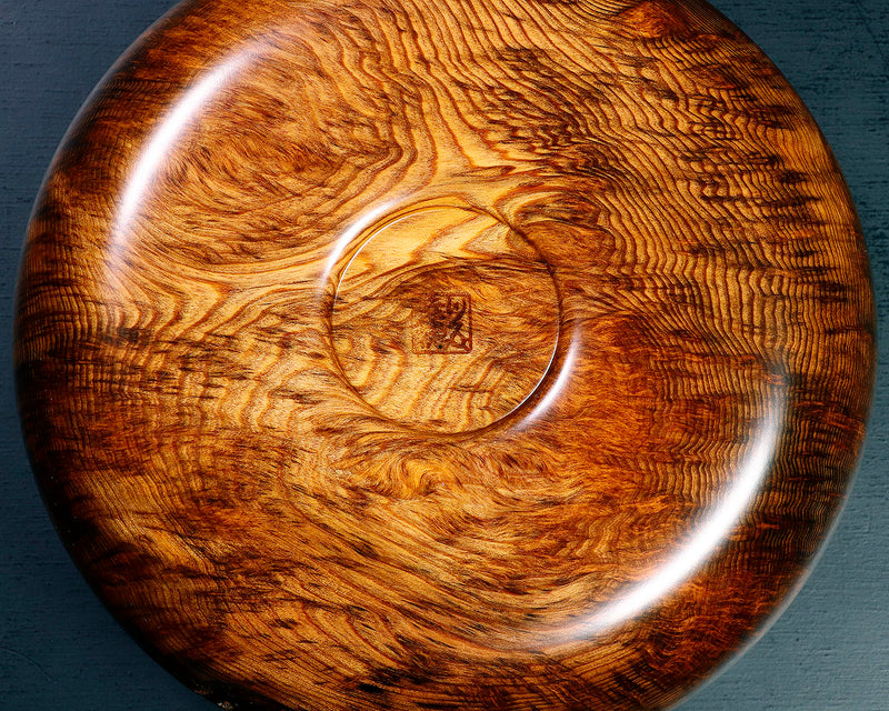 Wood craftsman Mr. Kawashita made Yakusugi Go Bowls Premium Burl Grain Super Extra Large size GK-YKS-BK510-GK42-01