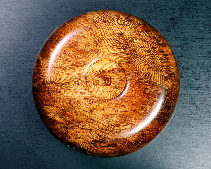 Wood craftsman Mr. Kawashita made Yakusugi Go Bowls Premium Burl Grain Super Extra Large size GK-YKS-BK510-GK42-01